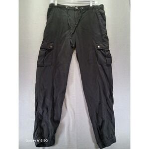 Joe Fresh Women Cargo Joggers Pants Black Size 6, Pockets
